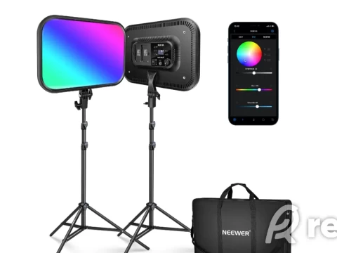 Rent Videovalgusti / Видеосвет NEEWER 2 Pack RGB168 18.3 Inch LED Panel Video Light photo 3